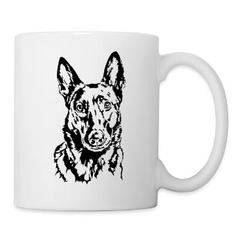 Berger hollandais, portrait Herder Wilsigns - Mug blanc - blanc - Droite