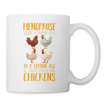 Élevage de coqs, volaille, poulet - Mug blanc - blanc - Droite
