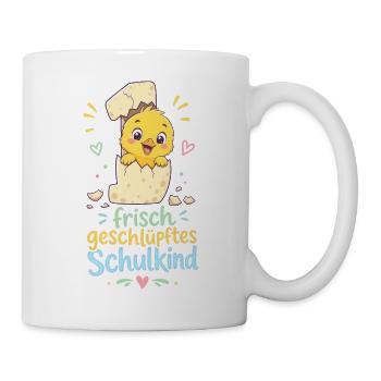 Frisch geschlüpftes Schulkind - Tasse - Weiß - Rechts