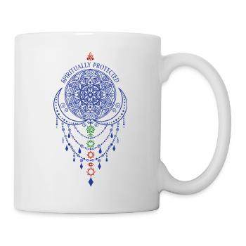 Spiritualité Géométrie Sacrée Protégée Spirituellement - Mug blanc - blanc - Droite