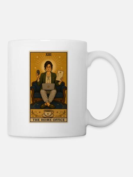 Homeoffice | Remote Work Büro Tarot - Tasse - Weiß