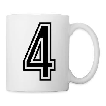 4 Number symbol - Mug - white - Right