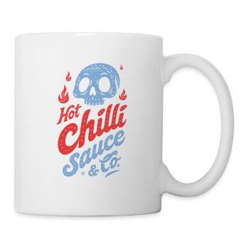 Blue Skull Chili Sauce Design - Mug - white - Right