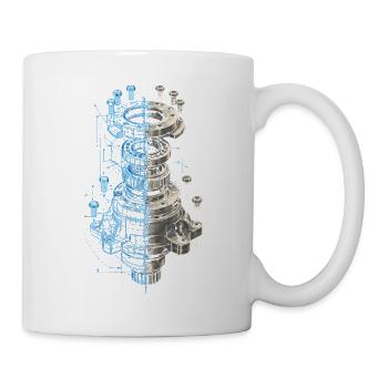 Opérateur de machine de découpe, fraiseuse CNC - Mug blanc - blanc - Droite