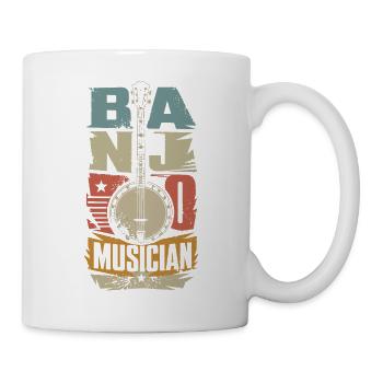  Vintage Banjo Banjospieler Banjo Country-Musik, - Tasse - Weiß - Rechts