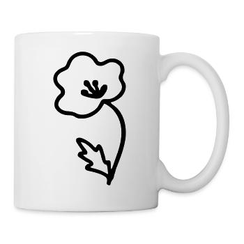 Blume - Tasse - Weiß - Rechts