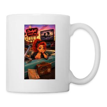 Ginger Pin-up Drive-In Retro-Auto 50s – Kek-Ina - Tasse - Weiß - Rechts