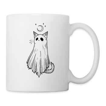 Chat du brouillard au clair de lune - Mug blanc - blanc - Droite