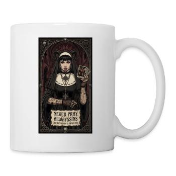 Never Pray, Always Sins Gothic Nun - Mug - white - Right