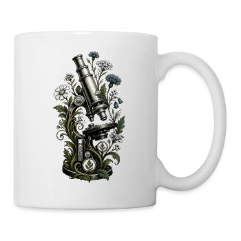 Vintage Microscope Wildflower Garden - Mug - white - Right