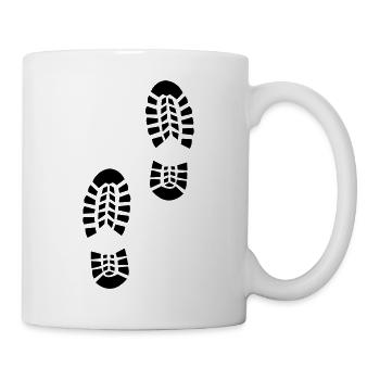 Footprint Shoes - Mug - white - Right