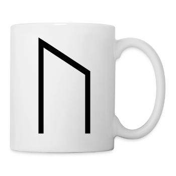 Uruz Rune Black – Viking Futhark Norse - Mug blanc - blanc - Droite