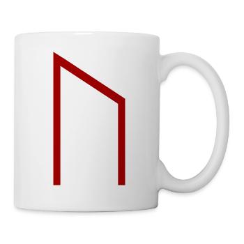 Uruz Rune Red – Viking Futhark Norse - Mug - white - Right