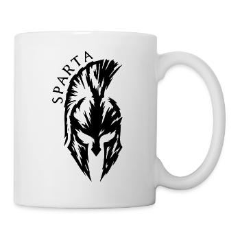 Sparta Spartan Helmet – Ancient Warrior Fitness - Mug - white - Right