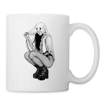 Ghost Pinup Gothic Silhouette - Mug - white - Right