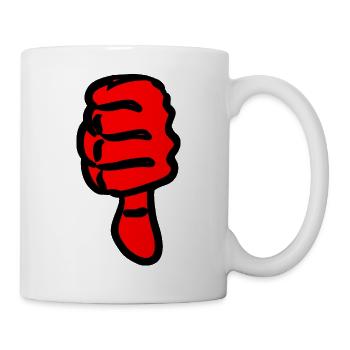 Red Black Abstract Graphic Thumb - Mug - white - Right