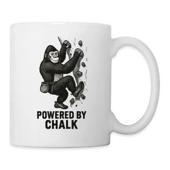 Gorilla Bouldern – Powered by Chalk Spruch - Tasse - Weiß - Rechts