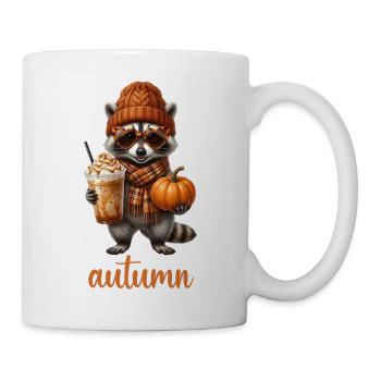 Raton laveur d’automne douillet - Mug blanc - blanc - Droite