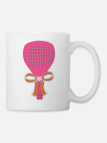 Padel Schläger Geschenk - Tasse - Weiß