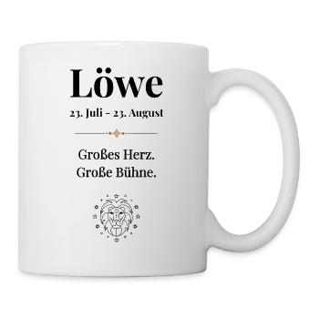 Sternzeichen Löwe - Tasse - Weiß - Rechts