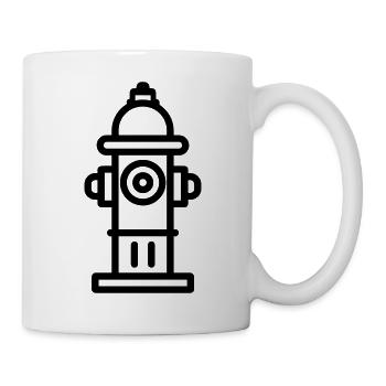 Hydrant - Tasse - Weiß - Rechts