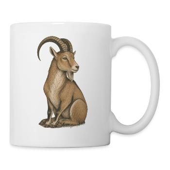 Steinbock - Tasse - Weiß - Rechts