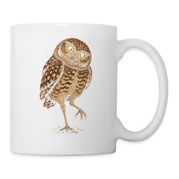 Kaninchenkauz – Burrowing Owl Illustration - Tasse - Weiß - Rechts