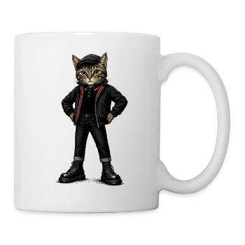  UK Katze Ska-Reggae Rockmusik Ska-Punk - Tasse - Weiß - Rechts