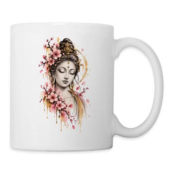 Vintage Buddha Illustration - Tasse - Weiß - Rechts