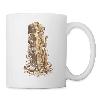 Holzschnitzerei Schnitzen Holzschnitzen - Tasse - Weiß - Rechts