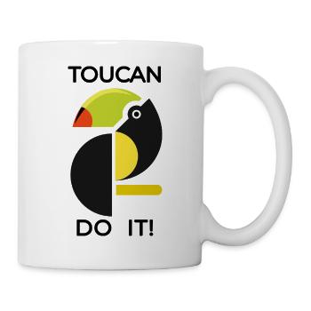 Abstrakter Tukan TOUCAN DO IT - Tasse - Weiß - Rechts