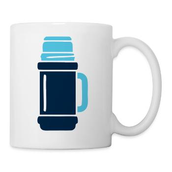 Isolierflasche Wander Logo - Tasse - Weiß - Rechts