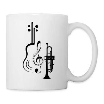 Musiknoten Musik Musiker Notenschlüssel Noten - Tasse - Weiß - Rechts