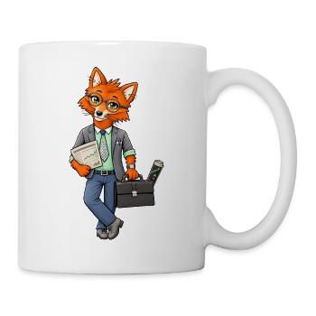Cleverer Business Fuchs - Tasse - Weiß - Rechts