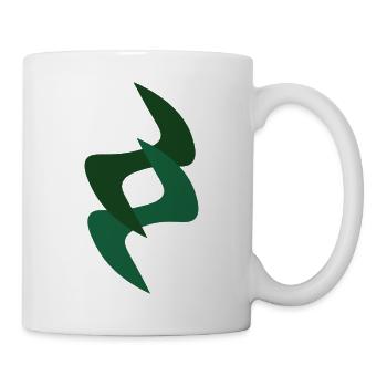 Grünes Blätter-Sinfonie - Tasse - Weiß - Rechts