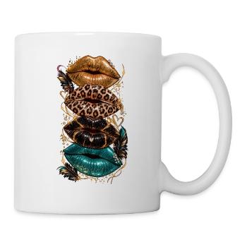 Glamouröse Lippenkaskade - Tasse - Weiß - Rechts