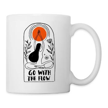 Go with the flow - Tasse - Weiß - Rechts