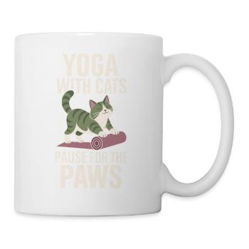 Yoga-katzenliebhaber Katze Mama - Tasse - Weiß - Rechts