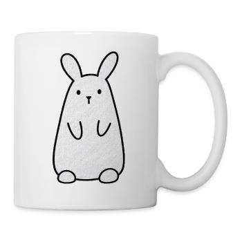 Lustiger Hase - Tasse - Weiß - Rechts