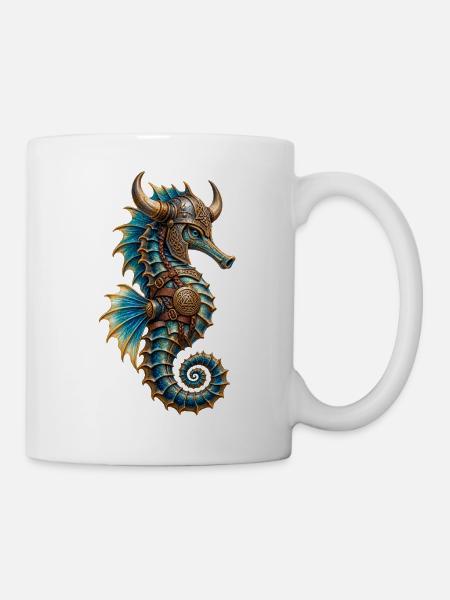 Wikinger-Seepferdchen - Tasse - Weiß