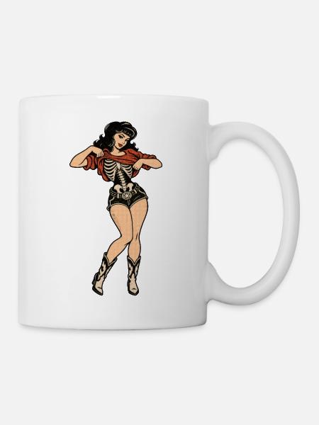 BIS AUF DIE KNOCHEN ABSTREIFEN - Tasse - Weiß