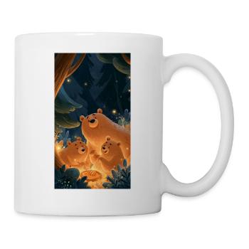 Lagerfeuer Bärenfreundschaft - Tasse - Weiß - Rechts