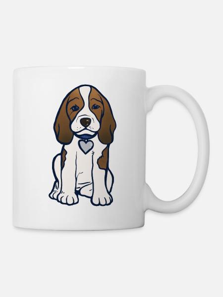 Illustration des Beagle-Herz-Welpen - Tasse - Weiß