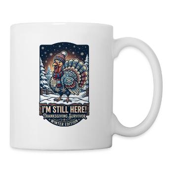 Thanksgiving Survivor - Winter Turkey - Tasse - Weiß - Rechts