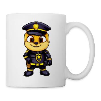 Bienen Polizei / Polizist Biene - Tasse - Weiß - Rechts