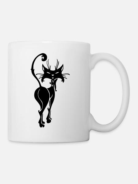 chat - Mug blanc - blanc