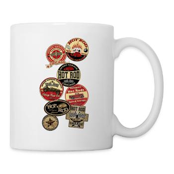 hot rods logos - Mug blanc - blanc - Droite