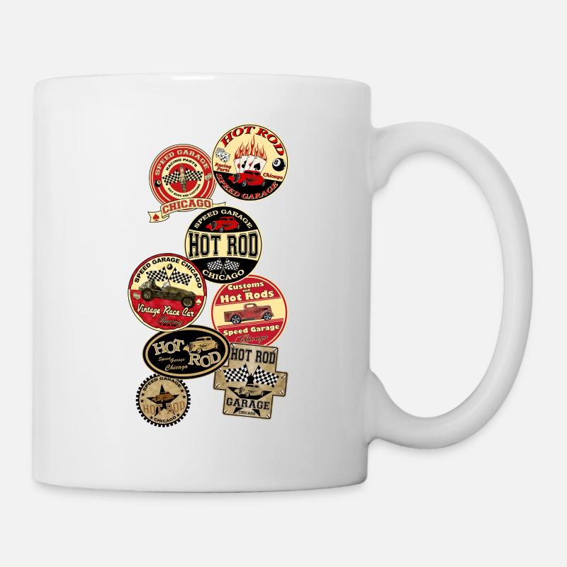 hot rods logos - Mug - white