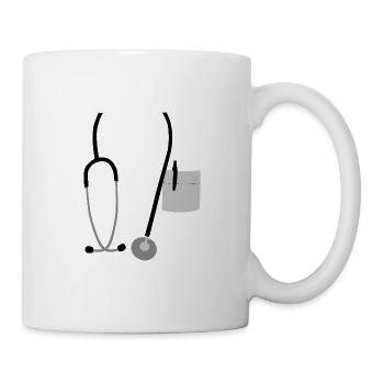 Stethoscope medicine doctor doctor practice KH gift - Mug - white - Right