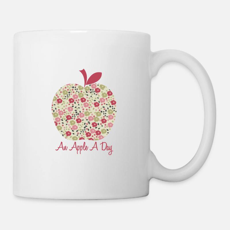 rosa liberty Apfel - Tasse - Weiß